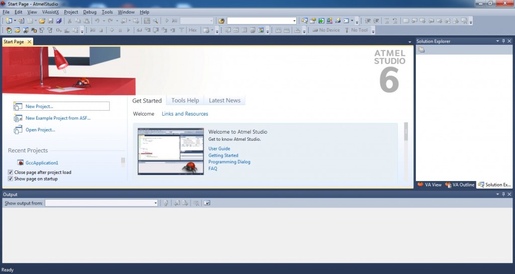 After Opening Atmel Studio
