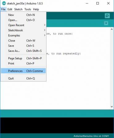 Arduino IDE Preferences