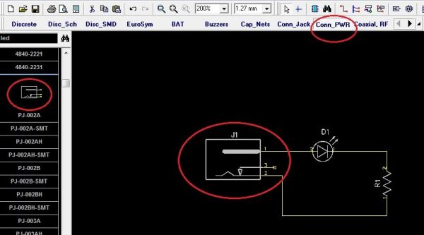 component selection