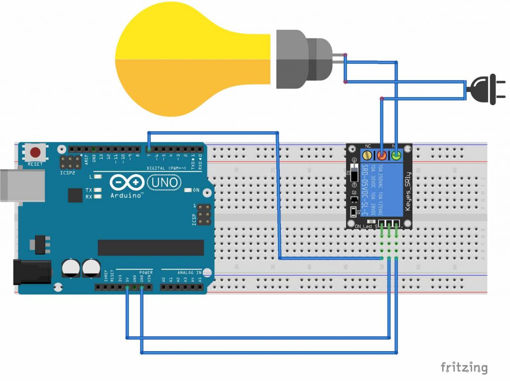 Connecting Home Appliances Arduino Uno Relay