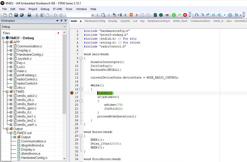 Debugging in IAR Embedded Workbench