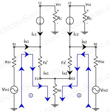 Differential Amplifier using Transistors - AC Analysis