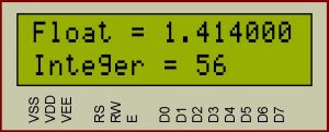 Display Integer and Floating Point Number on LCD