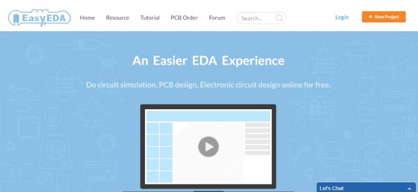 EasyEDA Website Home Page