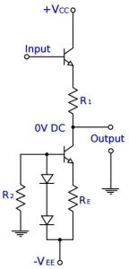 Emitter Follower Diode Current Bias - Level Translator