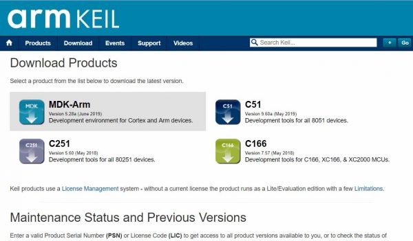 Keil - Product Downloads