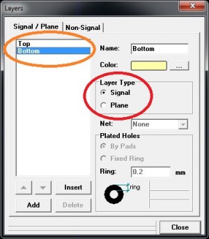 Layer Setup - DipTrace