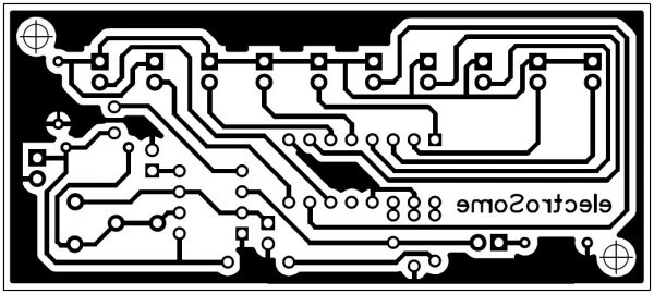 LED Chaser using 4017 and 555 - PCB Bottom