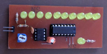 LED Chaser using 4017 and 555 Timer - PCB