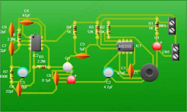 Mobile Phone Detector - PCB Model