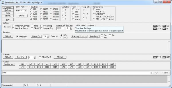 Open UART Terminal