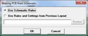 pcb conversion dialog box