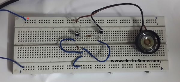 UM66 Music Circuit on Breadboard