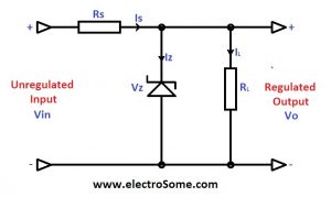 Zener Diode Voltage Regulator Circuit Diagram