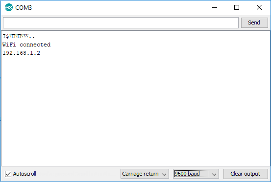 Connecting ESP8266 to Wi-Fi - Serial Monitor