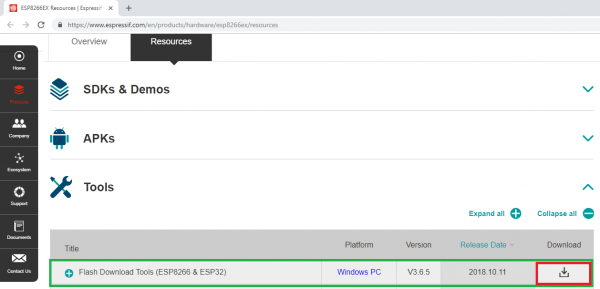 Espressif Systems_Flash Download Tool_Flashing Firmware