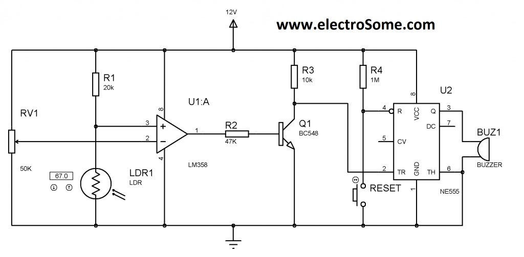 Laser Security System Circuit Diagram